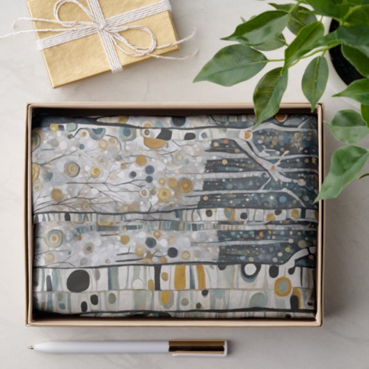 Boho Mountain Aspen boomscène Tissuepapier (Geschenk)