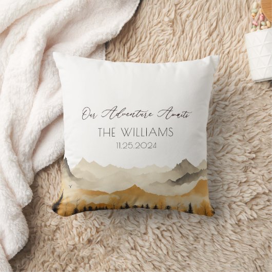 Boho Mountain bruiloft paar Kussen (Deken)
