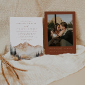 Boho Mountain bruiloft uitnodiging