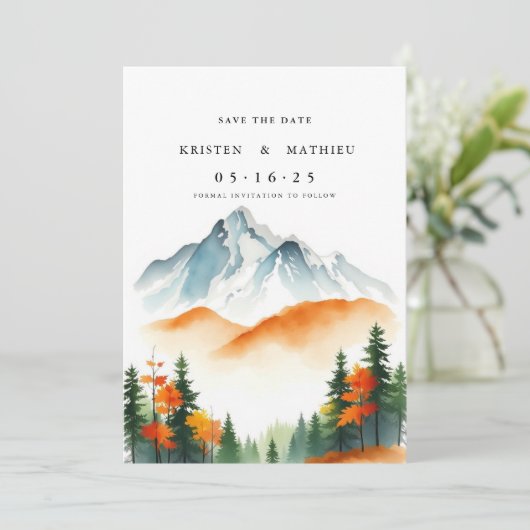 Boho Mountain Save The Date (Staand voorkant)