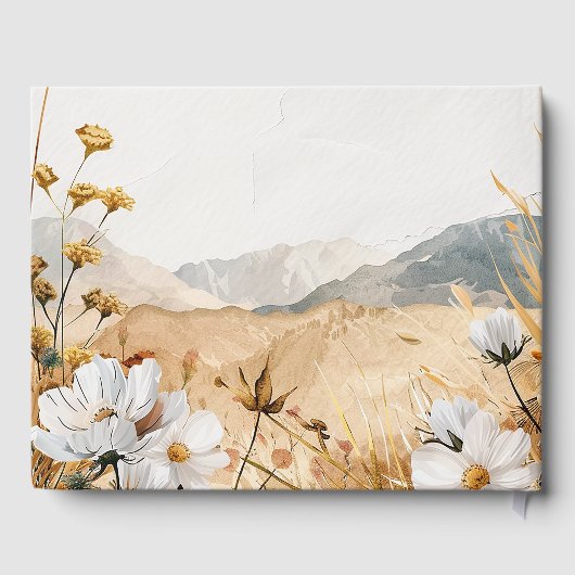  Boho Mountain Wildflower bruiloft Gastenboek (Achterkant)