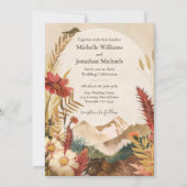  Boho Mountain Wildflower bruiloft uitnodiging (Voorkant)