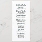 Boho Mountains Avontuur Trouwprogramma's Programmakaart (Achterkant)