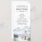 Boho Mountains Avontuur Trouwprogramma's Programmakaart (Voorkant / Achterkant)