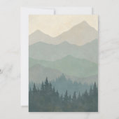 Boho Mountains Retro Blue Baby shower Invitation Kaart (Achterkant)