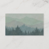 Boho Mountains Retro Blue Books voor Baby Informatiekaartje (Achterkant)