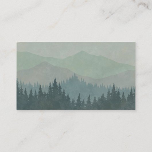 Boho Mountains Retro Blue Books voor Baby Informatiekaartje (Achterkant)