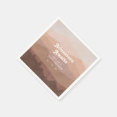 Boho Mountains Retro Roze Baby shower Servet (Hoek)