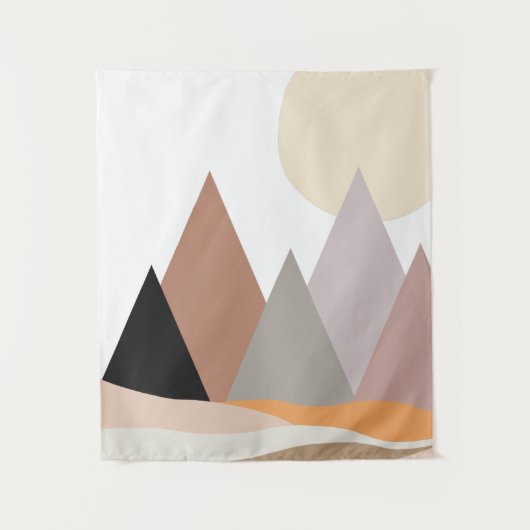 Boho Mountains Tapestry Wandkleed (Voorkant)