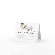 Boho Moving Announcement Minimale Manuscript Elega