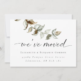 Boho Moving Announcement Minimale Manuscript Elega Aankondiging