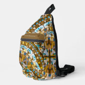 Boho Mozaïek Mandala Tegel geel Honing - Sling Bag (Rechterhoek)
