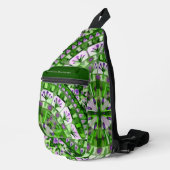 Boho Mozaïek Mandala Tegel Groen Gras - Sling Bag (Rechterhoek)