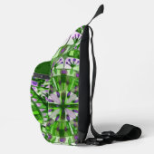 Boho Mozaïek Mandala Tegel Groen Gras - Sling Bag (Rechts)