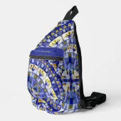 Boho Mozaïek Mandala Tegel Navy Blauwe Water - Sling Bag (Rechterhoek)