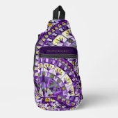 Boho Mozaïek Mandala Tegel Violet Vlam - Sling Bag (Voorkant)