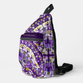 Boho Mozaïek Mandala Tegel Violet Vlam - Sling Bag (Rechterhoek)
