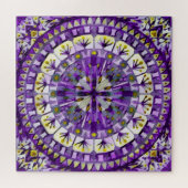 Boho Mozaïek Mandala Tegel Violette Vlam - Legpuzzel (Horizontaal)
