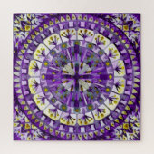 Boho Mozaïek Mandala Tegel Violette Vlam - Legpuzzel (Verticaal)