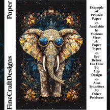 Boho Mozaïek Olifant, Zonnebril, CP9 Craft Paper