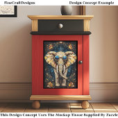 Boho Mozaïek Olifant, Zonnebril, CP9 Decoupage Tissuepapier