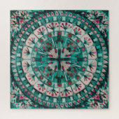 Boho Mozaïek Tegel Blauwgroen Oceaan - Legpuzzel (Verticaal)