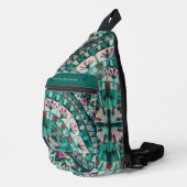 Boho Mozaïek Tegel Blauwgroen Oceaan - Sling Bag (Rechterhoek)