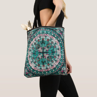 Boho Mozaïek Tegel Blauwgroen Oceaan - Tote Bag