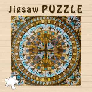 Boho Mozaïek Tegel geel Honing - Legpuzzel