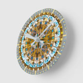 Boho Mozaïek Tegel geel Honing - Ronde Klok (Hoek)