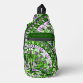 Boho Mozaïek Tegel Groen Gras - Sling Bag (Voorkant)