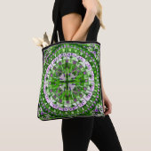 Boho Mozaïek Tegel Groen Gras - Tote Bag (Dichtbij)