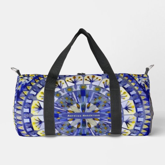 Boho Mozaïek Tegel Navy Blauw Water - Plunjezak (Voorkant)