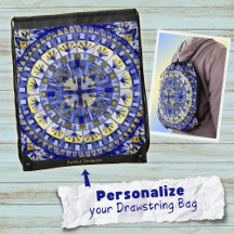 Boho Mozaïek Tegel Navy Blauw Water -