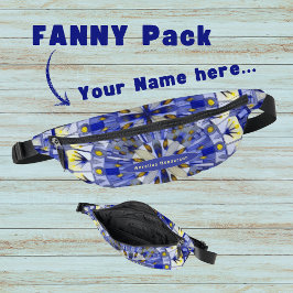 Boho Mozaïek Tegel Navy Blue Water - Fanny Pack Heuptasje