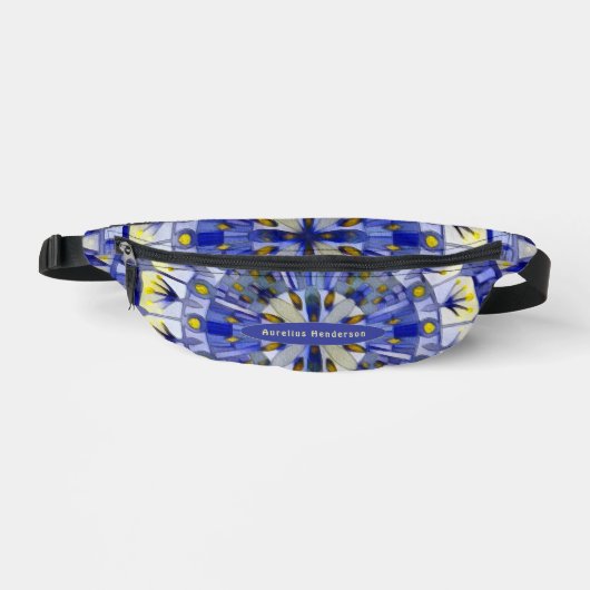 Boho Mozaïek Tegel Navy Blue Water - Fanny Pack Heuptasje (Voorkant)