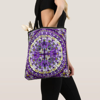 Boho Mozaïek Tegel Violette Vlam - Tote Bag