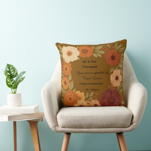 Boho Mr & Mrs bloemenkussen cadeau Kussen (Stoel)