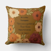 Boho Mr & Mrs bloemenkussen cadeau Kussen (Voorkant)