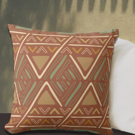 Boho Mudcloth Geïnspireerde Terracotta Kussen