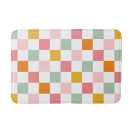 Boho Multicolor Checkerboard Badmat