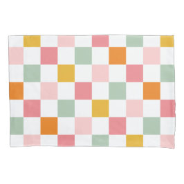 Boho Multicolor Checkerboard Kussensloop