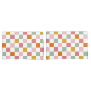 Boho Multicolor Checkerboard Kussensloop