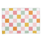 Boho Multicolor Checkerboard Kussensloop (Voorkant-Rechts)