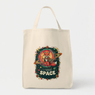 Boho Multicolor Kosmische Vos Ik Heb Ruimte Nodig Tote Bag