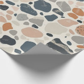 Boho Multicolor Terrazzo Cadeaupapier (Hoek)