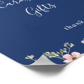 Boho multicolor wilde bloemenkaarten en cadeaus bo poster (Hoek)