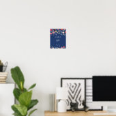 Boho multicolor wilde bloemenkaarten en cadeaus bo poster (Thuiskantoor)