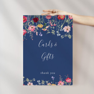 Boho multicolor wilde bloemenkaarten en cadeaus bo poster