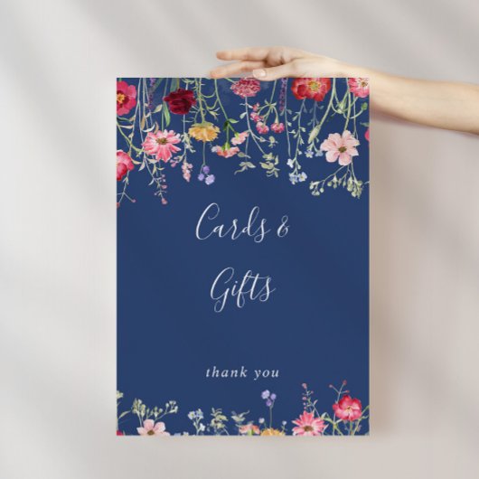 Boho multicolor wilde bloemenkaarten en cadeaus bo poster